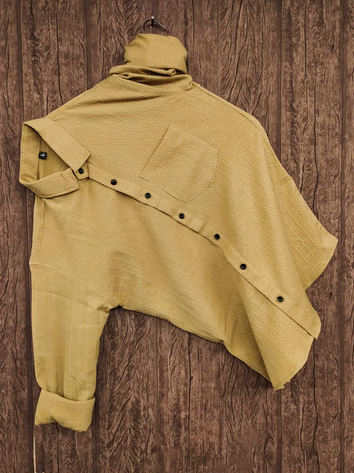 Mustard Important Fabric Designer Half-Sleeve Shirt - Image 2