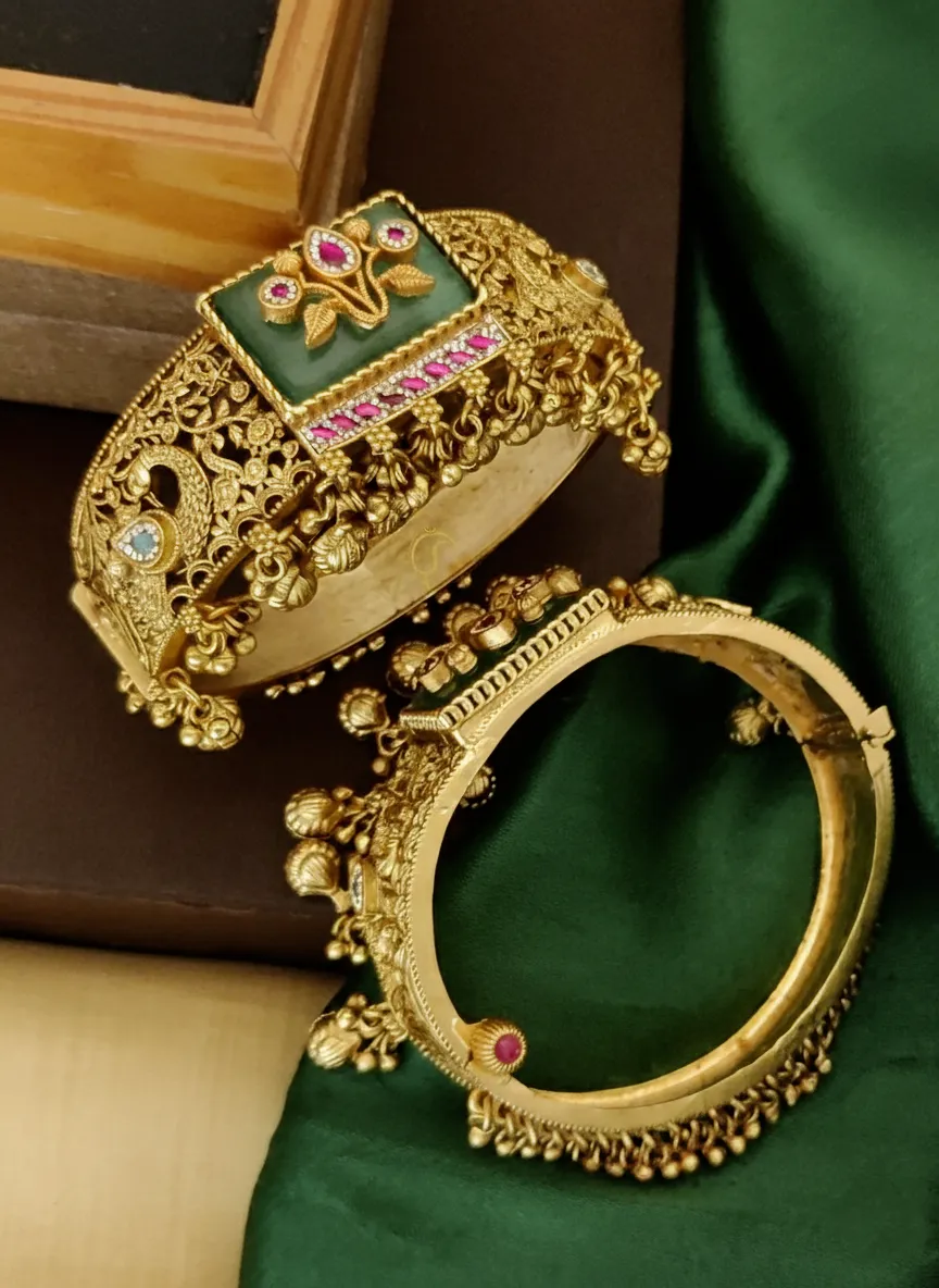 Antique Gold Traditional Ethnic Kada Sets