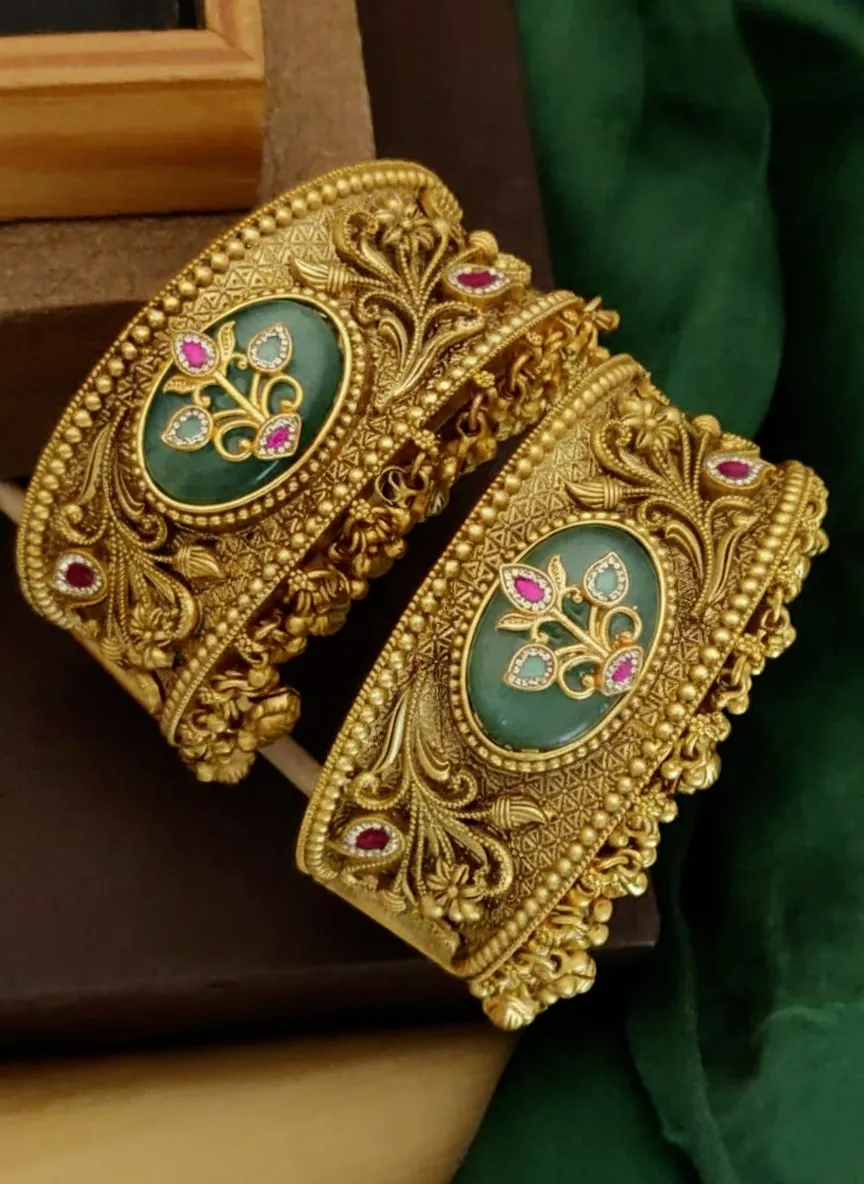 Antique Gold Traditional Ethnic Kada Sets for Bridal