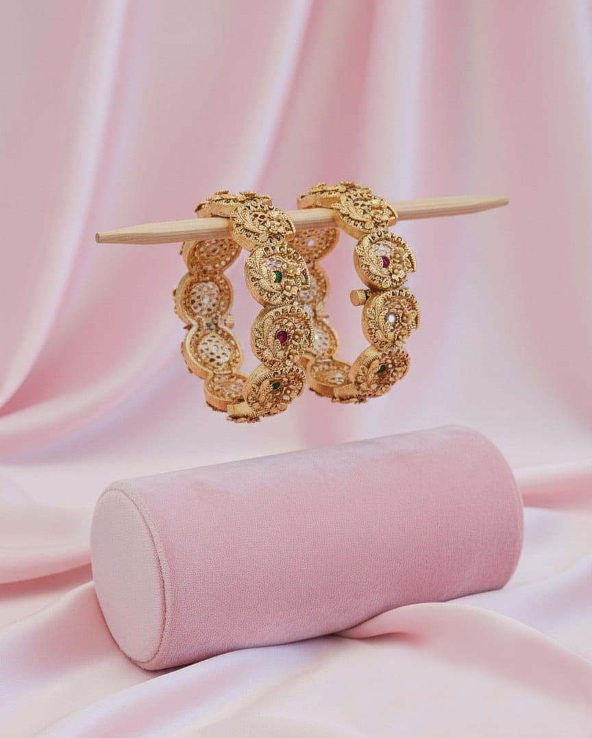 Traditional Brass Rajwadi Meenakari Bangles