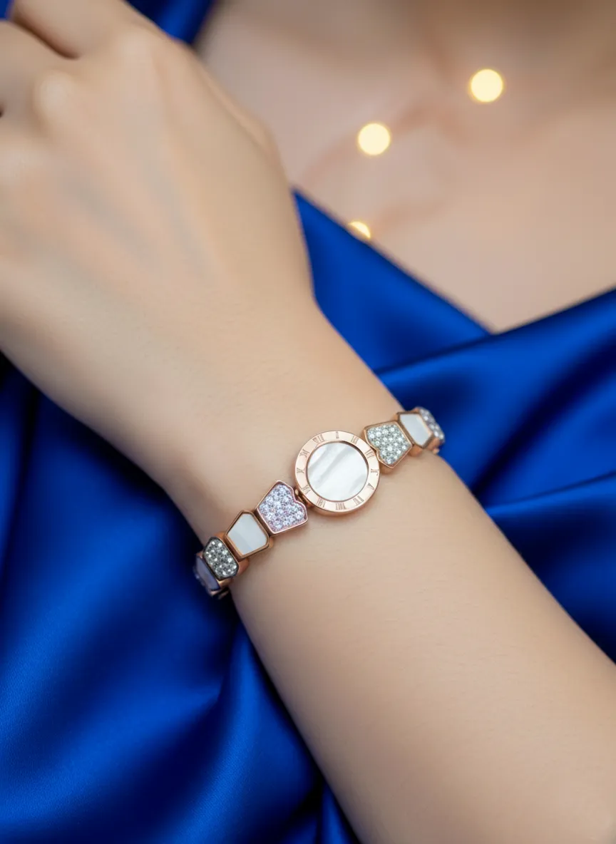 Timeless Greek Key & Botanical Luxury Bracelet