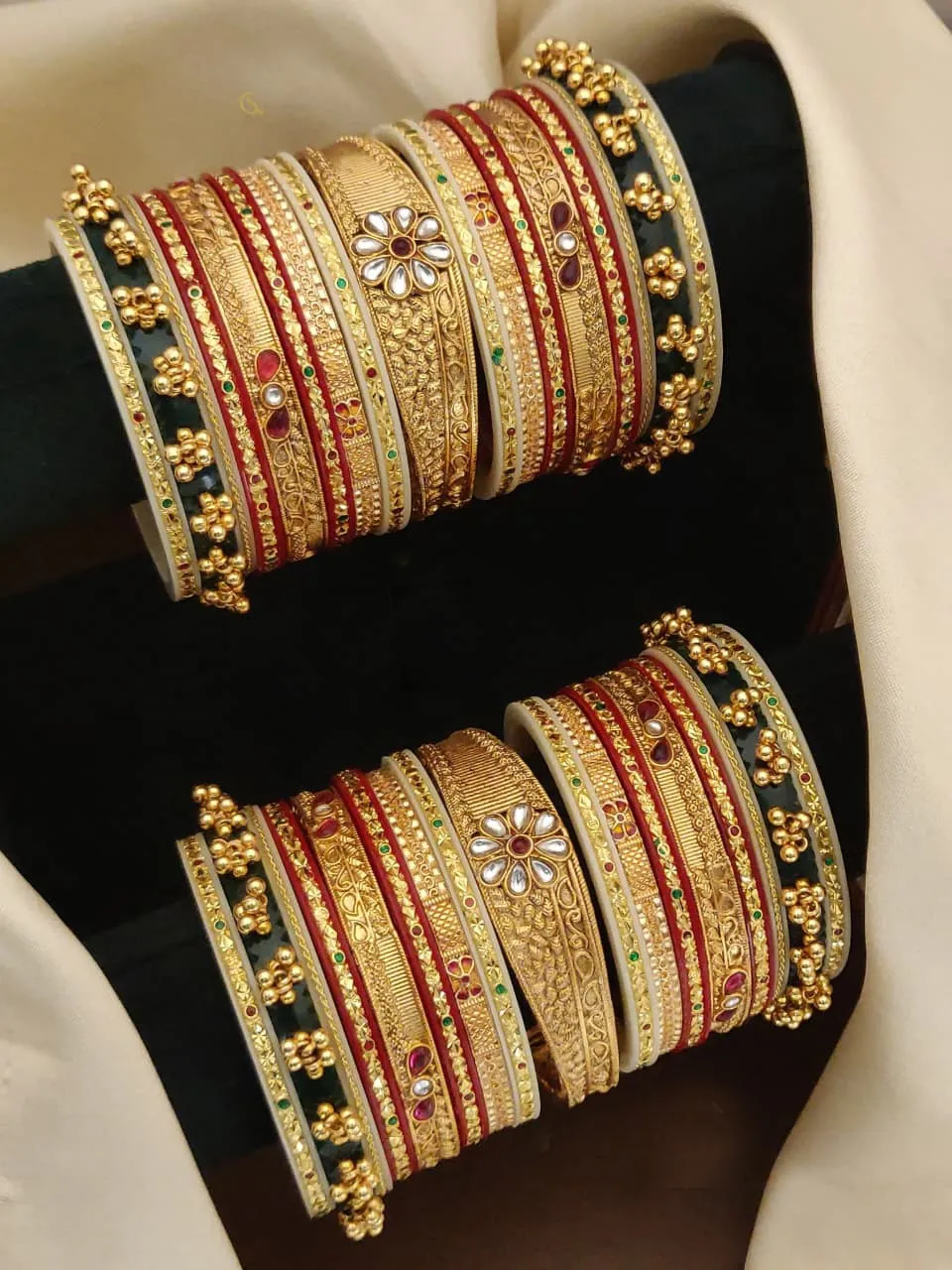 Royal Multi-Layered Ghungroo Bridal Chuda Bangle Set
