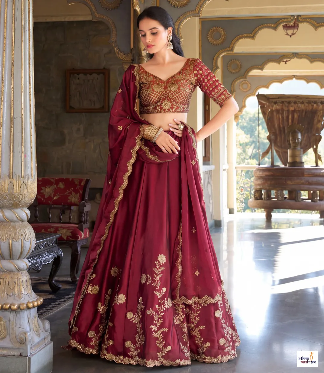 Pink Premium Rangoli Silk Embroidered Lehenga Choli Set - Image 2
