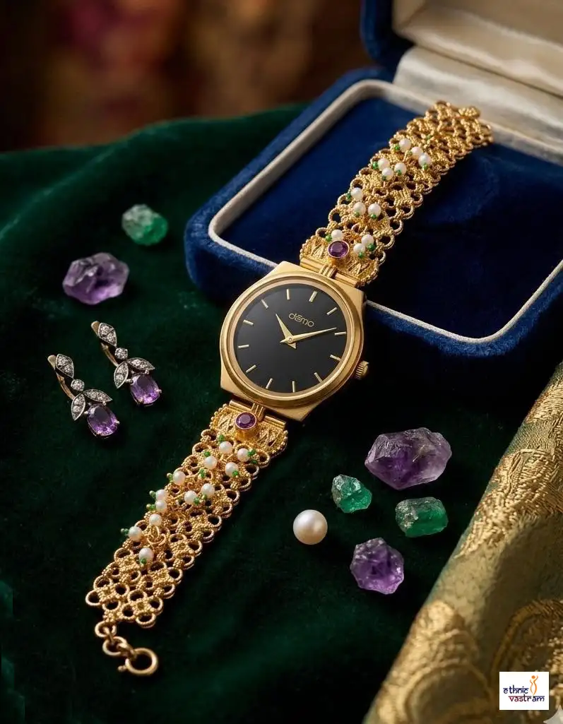 Meenakari Choker Style Rajwadi Bracelet Watch