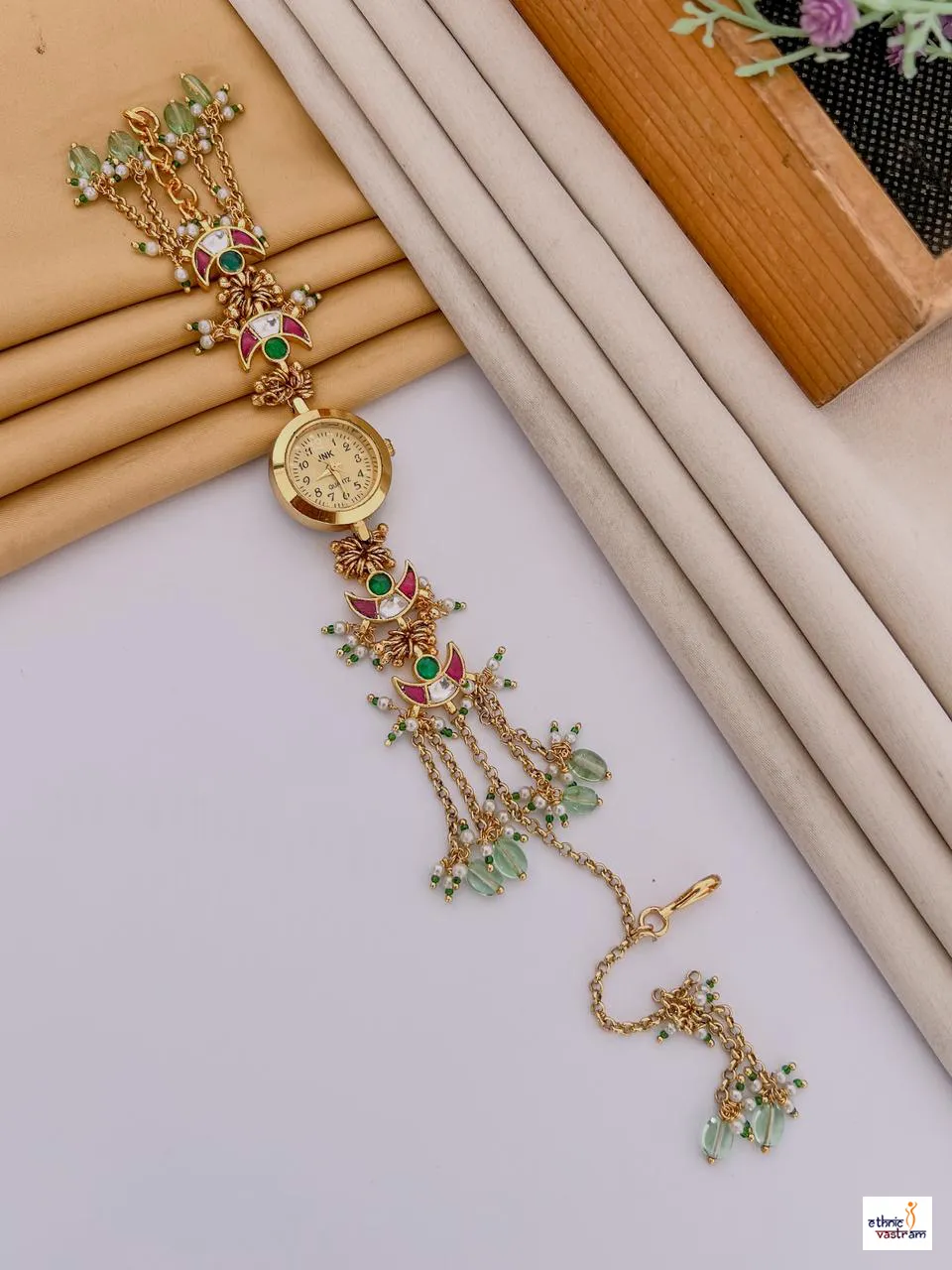 Premium Gold-Plated Choker Style Bracelet Watch
