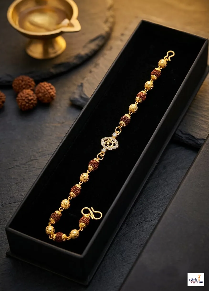 Diamond Evil Eye Om Festive Rakshabandhan Wristband