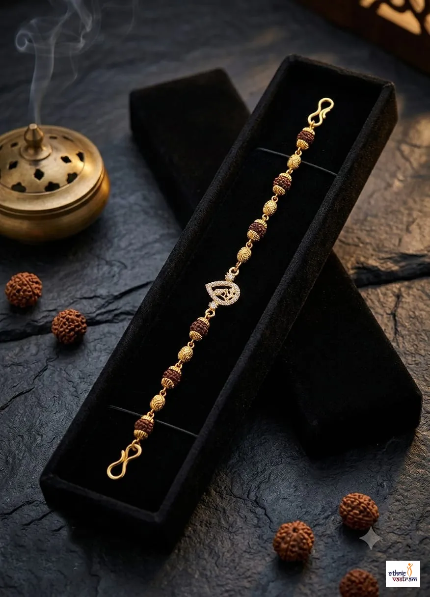 Diamond Om Gold Plated Rakshabandhan Rakhi