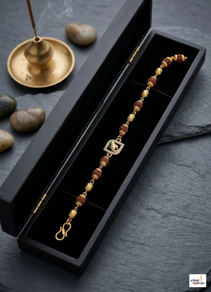 Spiritual Lord Ganesha Rakshabandhan Rudraksha Rakhi