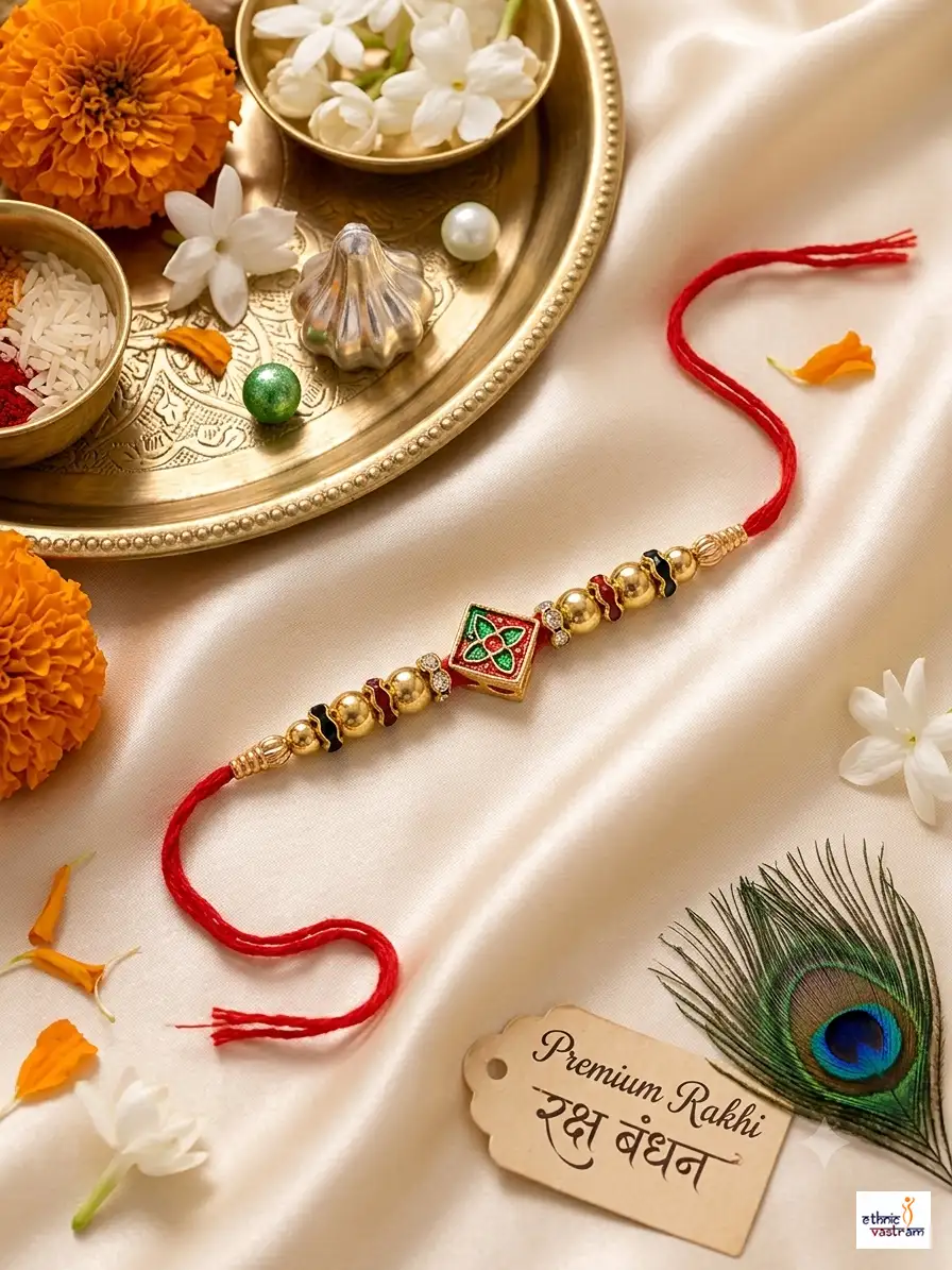 Premium Meenakari Square Designer Rakhi