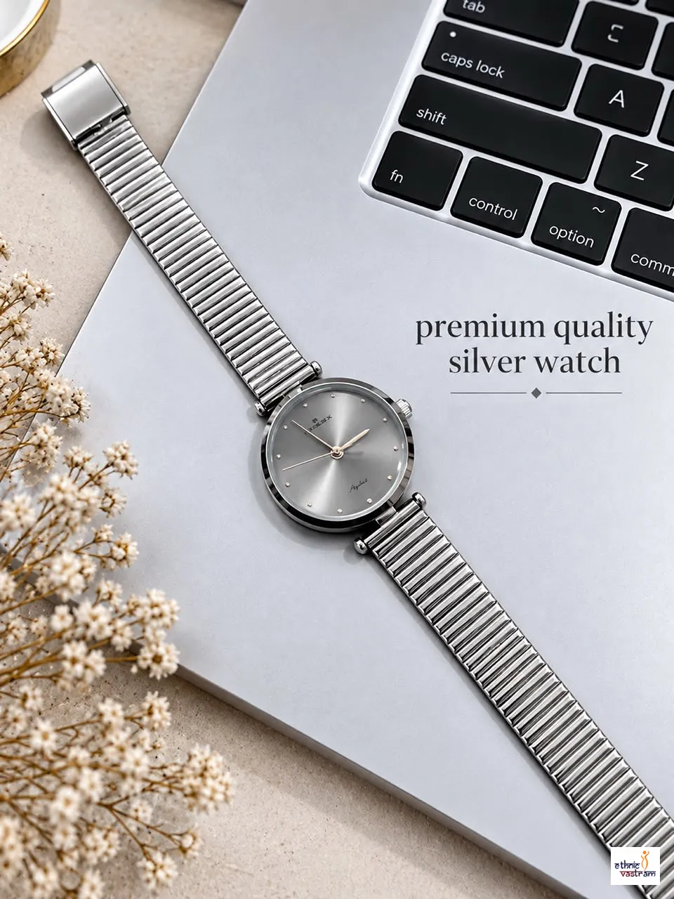 Premium Quality Silver Analog Watch For Women
