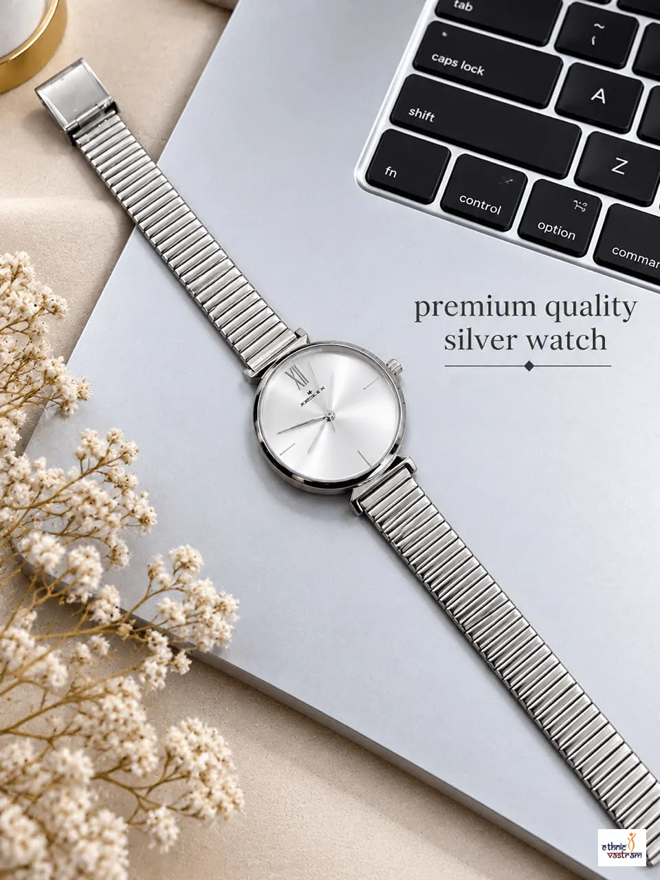 Premium Quality Silver Analog Watch With Roman Dial For Women